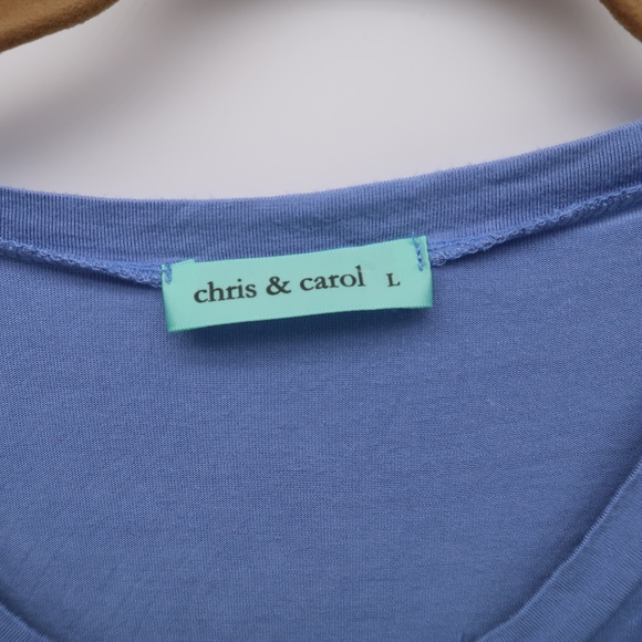 Cris & Carol Short Sleeve Hi-Lo Tee T-Shirt Top - Picture 3 of 5